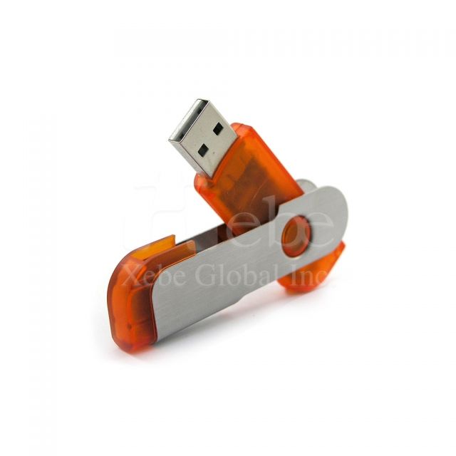 Orange Spin USB drive