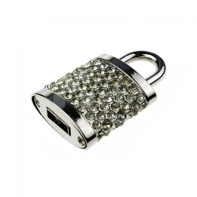 Elegant rhinestone lock USB Wedding gift