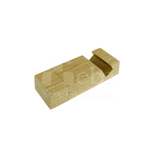 Multifunctional mobile phone holder wooden USB