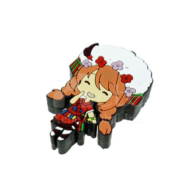 Cartoon lovely girl custom USB disk