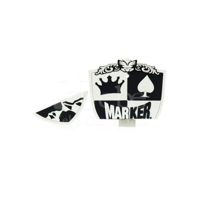 Poker shield shaped USB drive