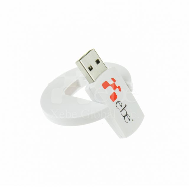Circular rotating protective cover USB drive