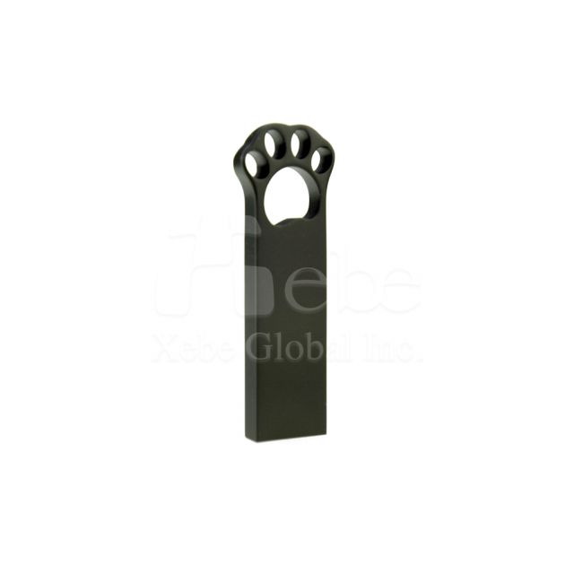 dark kitten paw shape metal USB