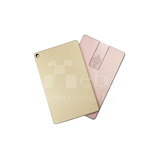 Glossy card shape metal USB