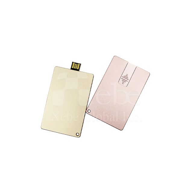 Glossy card shape metal USB