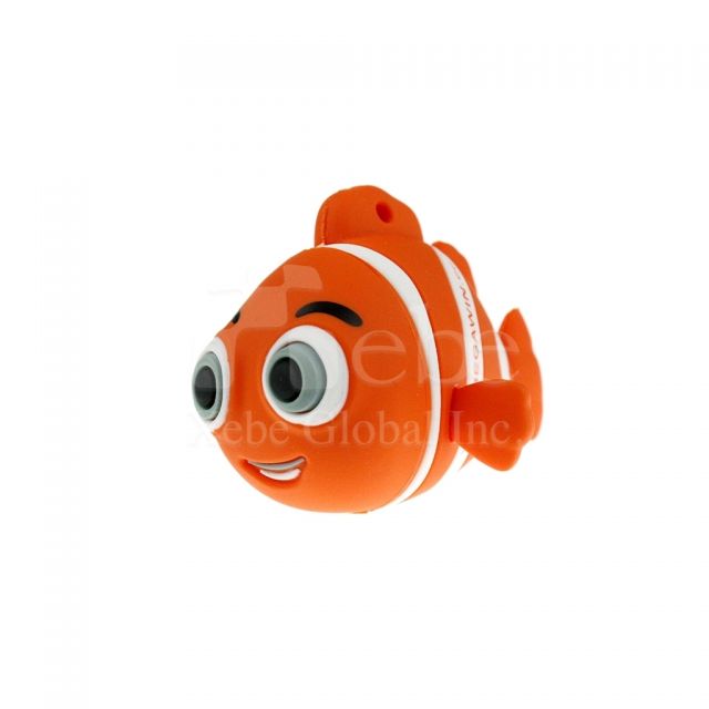 Clownfish usb pen drive Soft plastic molding
