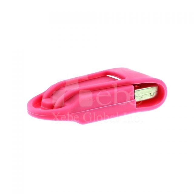 Pink USB drive Soft plastic molding 