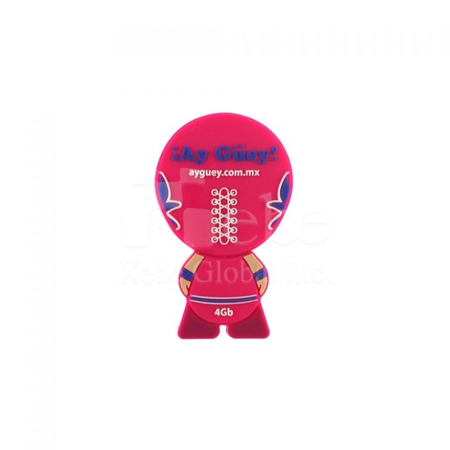 Masked wrestler usb drive Soft plastic molding