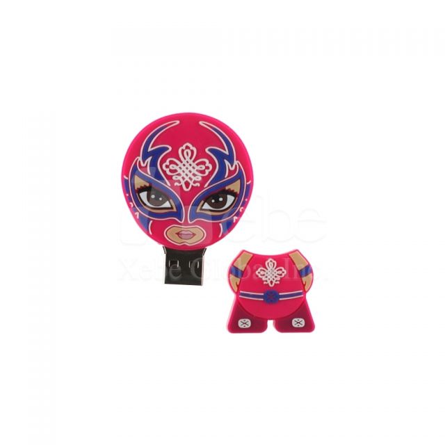 Masked wrestler usb drive Soft plastic molding