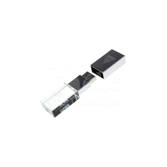 Crystal Logo Custom usb drive business advertising products