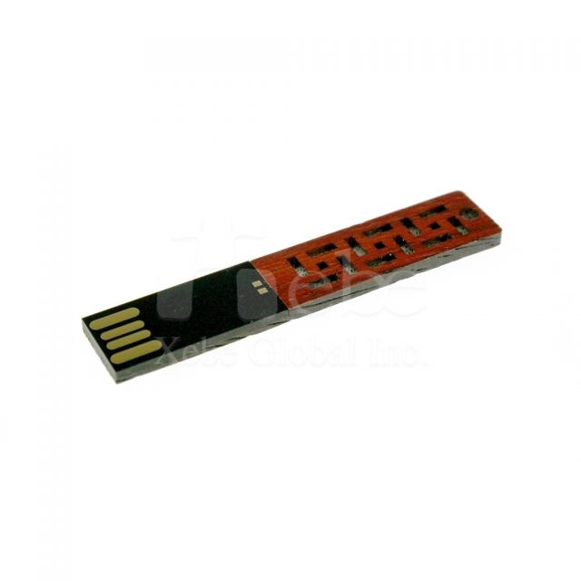 Carved wood usb drive New year gift
