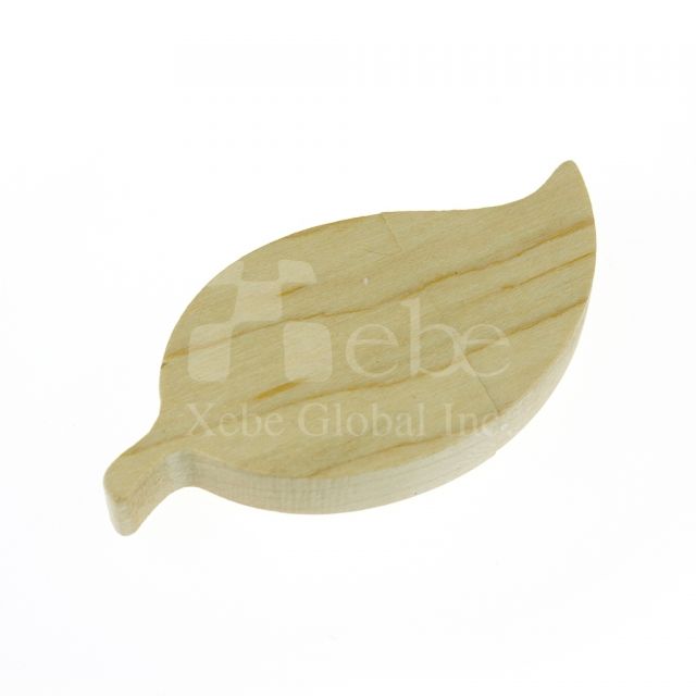 Leaf wooden USB drive 