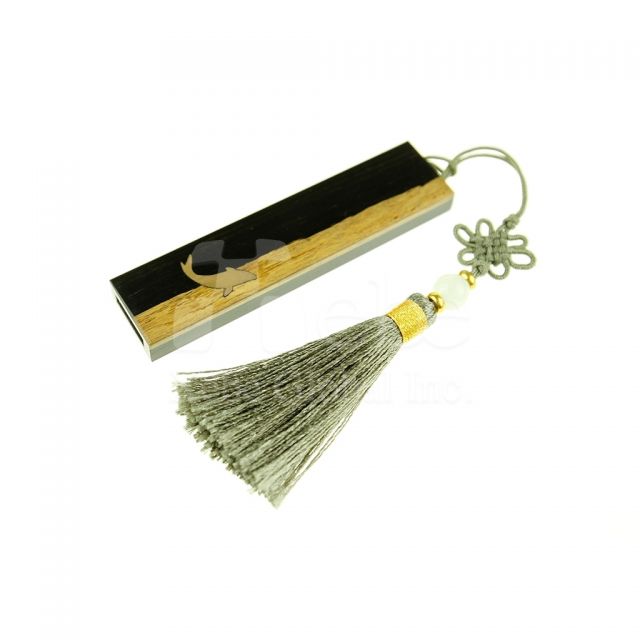 Two block colors wooden USB 