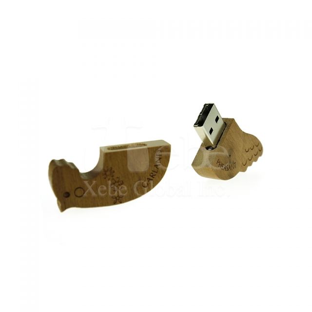 Cock wooden USB