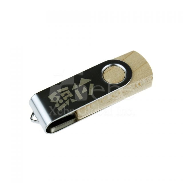 Custom rotatable Wooden USB
