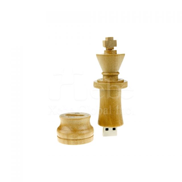 Custom king chess wooden USB