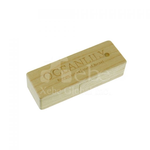 Laser engrave wooden USB 