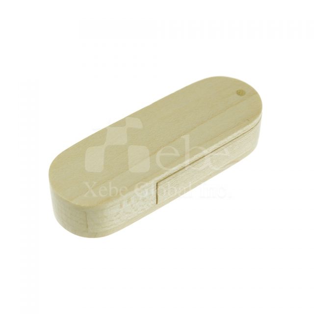 Custom wooden USB with slogan