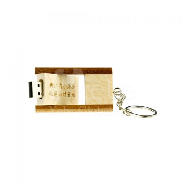 360° rotating wooden USB 