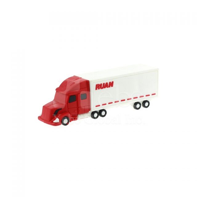 Red and white lorry shaped USB 