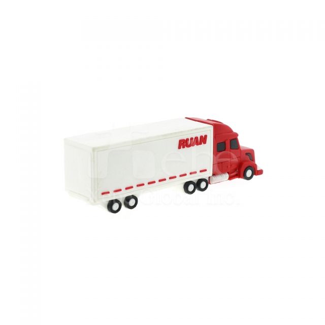 Red and white lorry shaped USB 