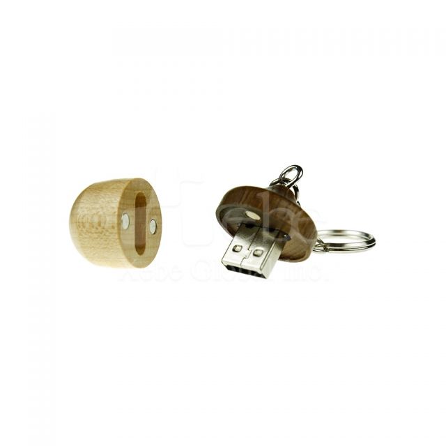 Acorn shaped wooden USB  