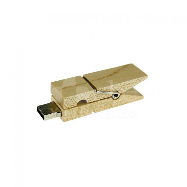 Wooden clip usb 