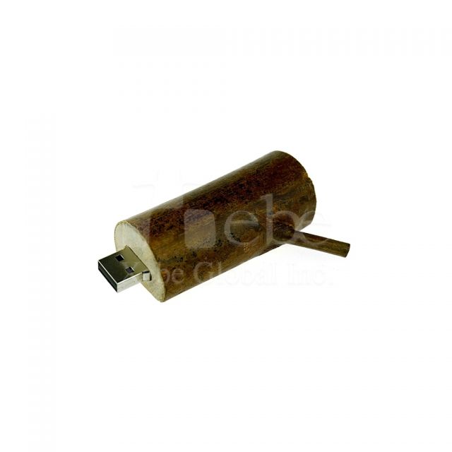 Real wood branch usb drive