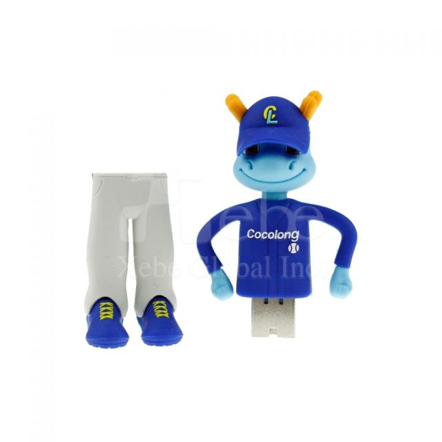 Custom standing mascot usb 