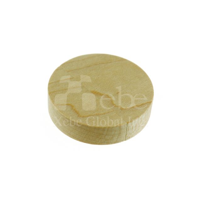 Round dustproof wooden USB