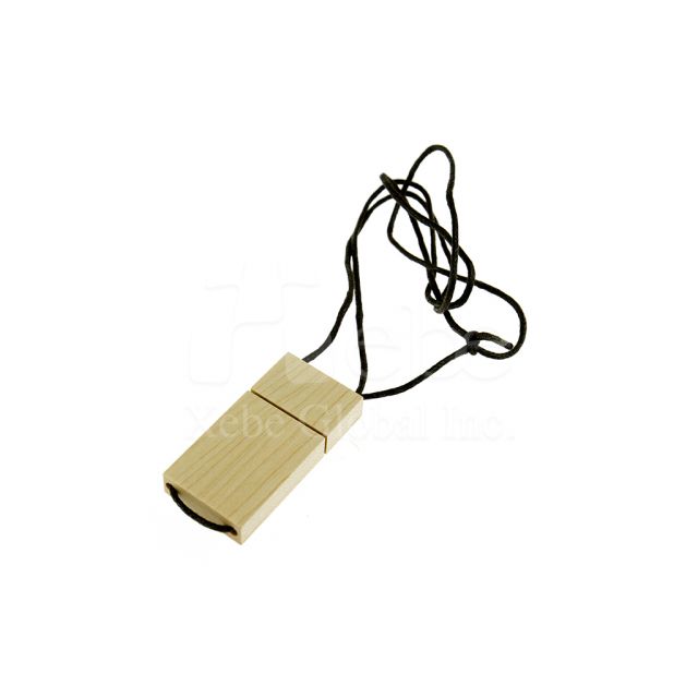 Lanyard anti-lost wood flash drive
