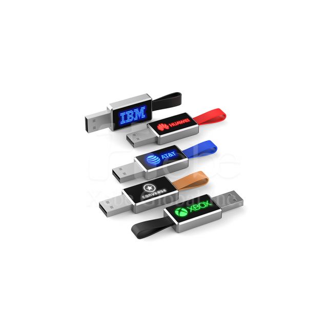 Brown Logo flashing customized flash drive