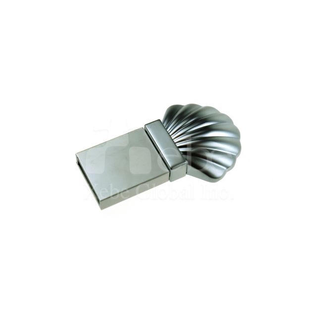 Textured Shell-Shaped Metal USB