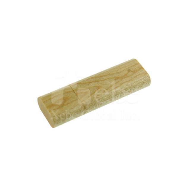 Open Cover Dustproof Wooden USB