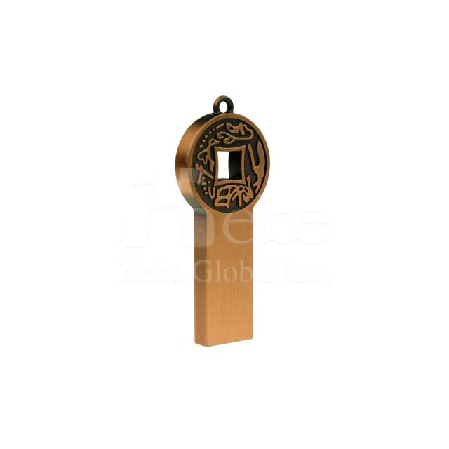 Carved coin usb drive 