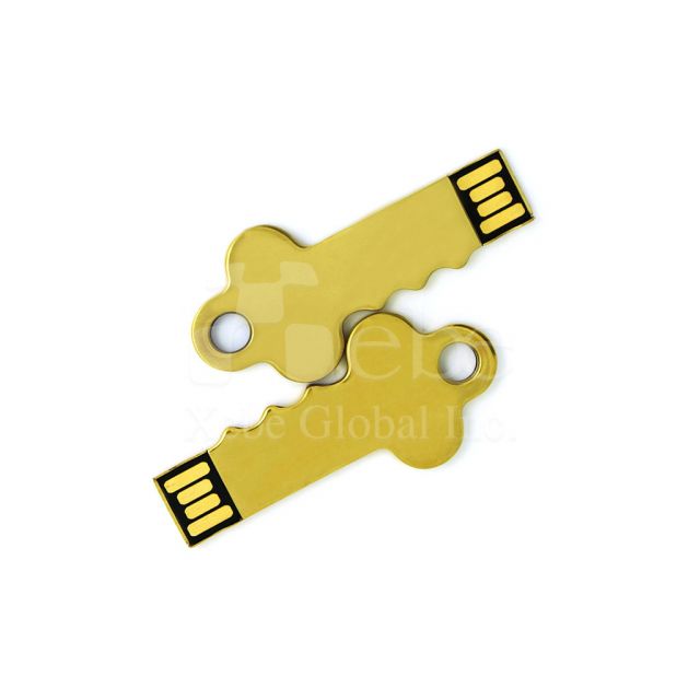 Golden key shaped metal usb 