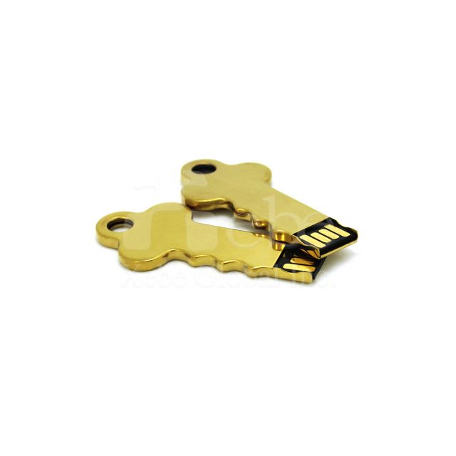 Golden key shaped metal usb 