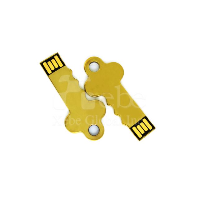 Golden key shaped metal usb 