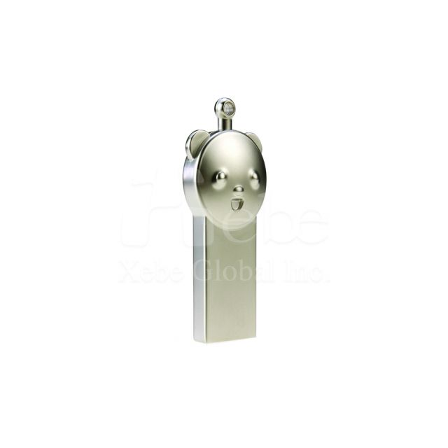 Panda shaped hangable metal USB drive