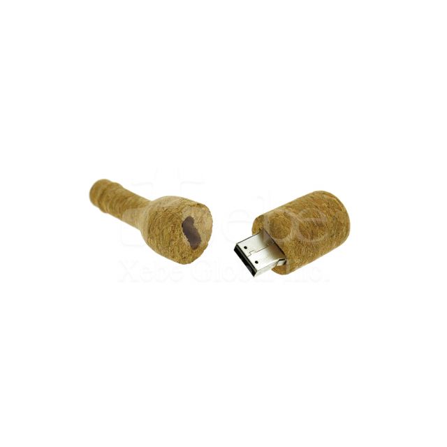 Cork wine bottle shaped USB disk