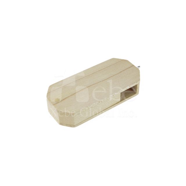 Customized wooden rotating USB