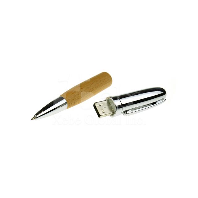 Wooden style pen USB disk