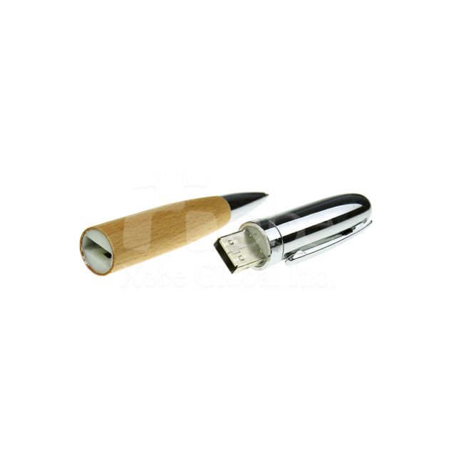 Wooden style pen USB disk
