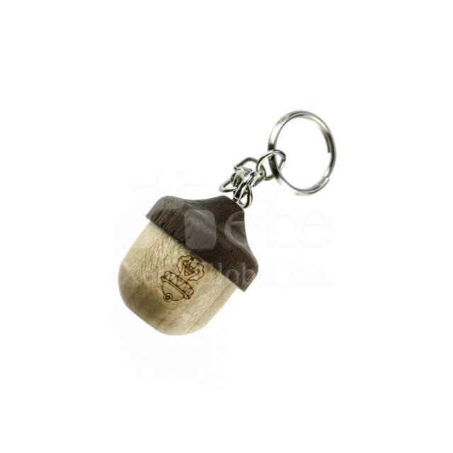 Custom LOGO acorn shaped wooden USB disk