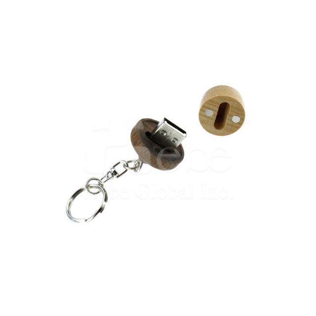 Custom LOGO acorn shaped wooden USB disk