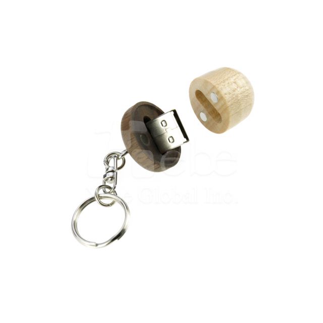 Custom LOGO acorn shaped wooden USB disk