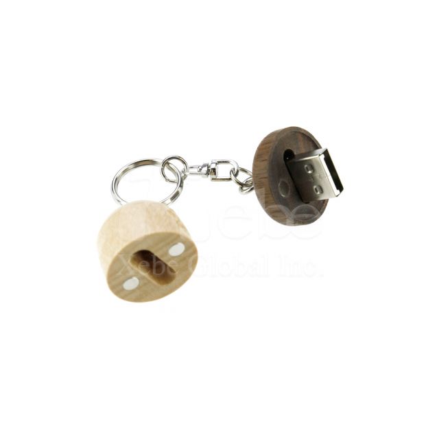 Custom LOGO acorn shaped wooden USB disk