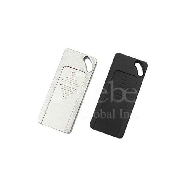 Lightweight silver color metal USB drive