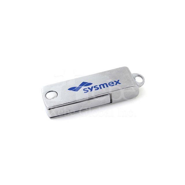 personalized corporate logo rotating classic flash drive