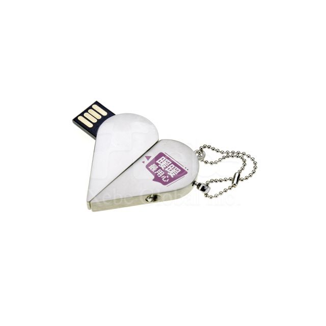 customized heart shaped promotional gift USB